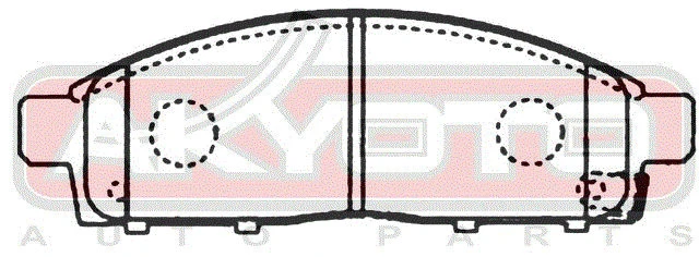 AKD-A284 AKYOTO Колодки тормозные дисковые передние akyoto (фото 2)