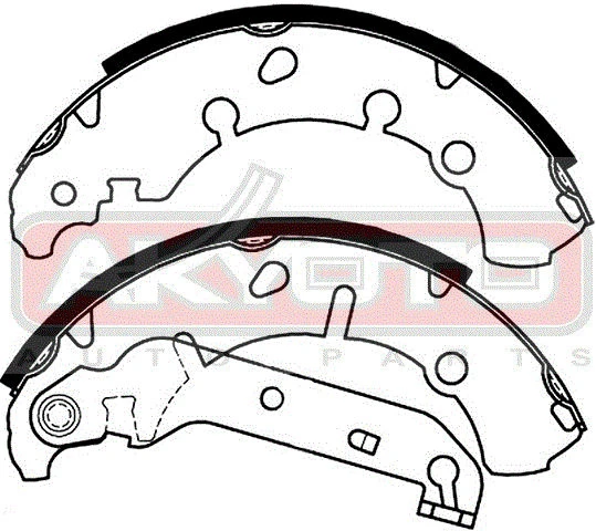 AKS-2006 AKYOTO Колодки тормозные барабанные задние (фото 2)