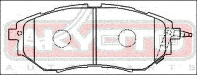 AKD-7499 AKYOTO Колодки тормозные дисковые передние (фото 2)