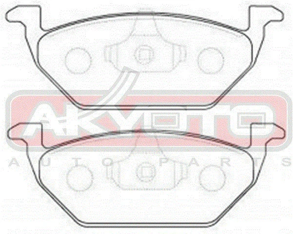 AKD-1304 AKYOTO Колодки тормозные дисковые /комплект 4 шт/ (фото 2)