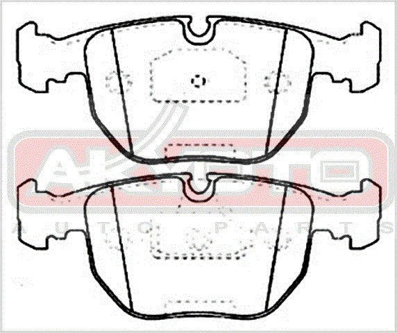 AKD-1027 AKYOTO Колодки тормозные дисковые передние (фото 2)