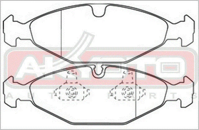AKD-1008 AKYOTO Колодки тормозные дисковые передние (10216022/191112/0028303/1, китай) (фото 2)