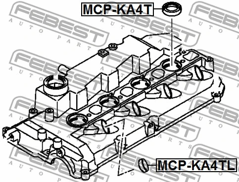 MCP-KA4T FEBEST Уплотнительное кольцо, клапанная форсунка (фото 2)