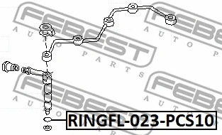 RINGFL-023-PCS10 FEBEST Уплотнительное кольцо, клапанная форсунка (фото 2)