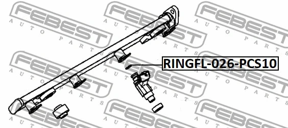 RINGFL-026-PCS10 FEBEST Уплотнительное кольцо, клапанная форсунка (фото 2)