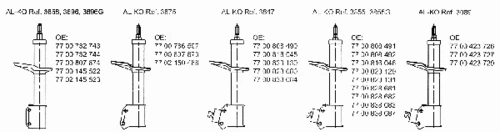 .3855 AL-KO Амортизатор передний масляный c abs 54mm renault clio 91-98 (фото 1)