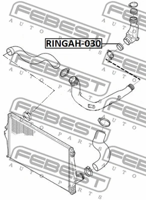 RINGAH-030 FEBEST Уплотнительное кольцо, трубка нагнетаемого воздуха (фото 1)