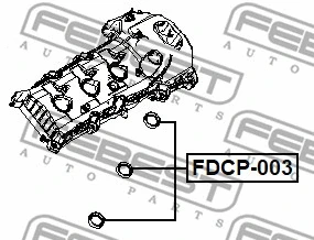 FDCP-003 FEBEST Уплотнительное кольцо, шахта свечи (фото 2)