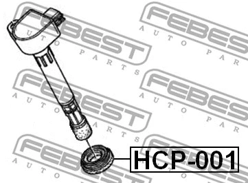 HCP-001 FEBEST Уплотнительное кольцо, шахта свечи (фото 2)