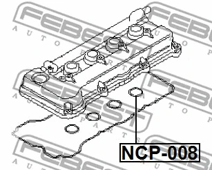 NCP-008 FEBEST Уплотнительное кольцо, шахта свечи (фото 2)