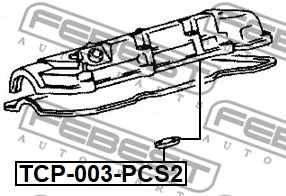 TCP-003-PCS2 FEBEST Уплотнительное кольцо, шахта свечи (фото 2)