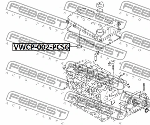 VWCP-002-PCS6 FEBEST Уплотнительное кольцо, шахта свечи (фото 1)