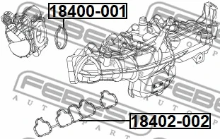 18400-001 FEBEST Прокладка, корпус дроссельной заслонки (фото 2)
