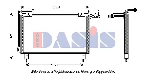 022090N AKS DASIS Радиатор кондиционера (фото 1)