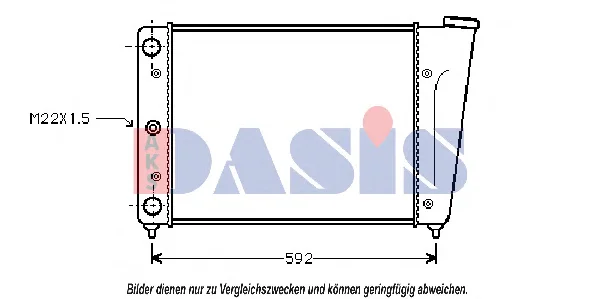 040280N AKS DASIS Радиатор охлаждения двигателя (фото 1)