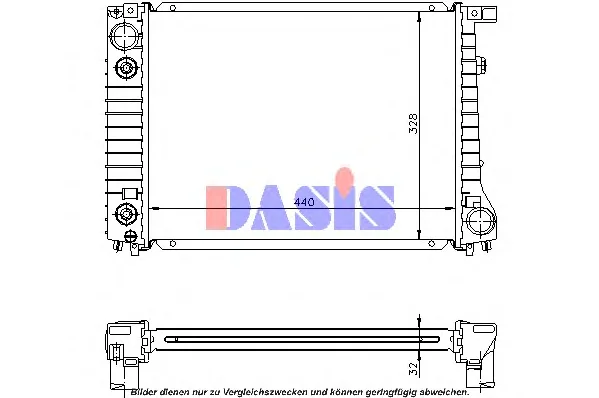 051480N AKS DASIS Радиатор охлаждения двигателя (фото 1)