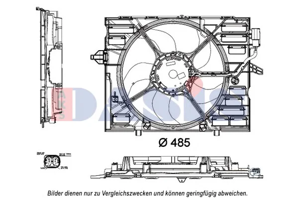 058081N AKS DASIS Вентилятор охлаждения радиатора (фото 1)