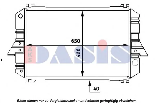 070019N AKS DASIS Радиатор охлаждения двигателя (фото 1)