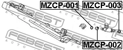 MZCP-001 FEBEST Прокладка, корпус форсунки (фото 2)