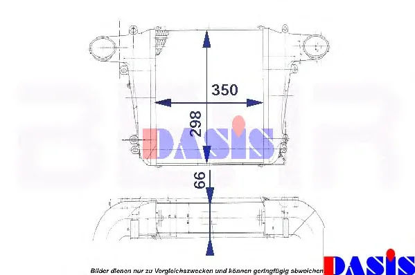 078005N AKS DASIS Интеркулер (радиатор интеркулера) (фото 1)