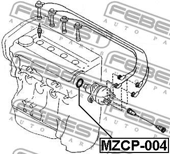 MZCP-004 FEBEST Прокладка, распределитель зажигания (фото 2)