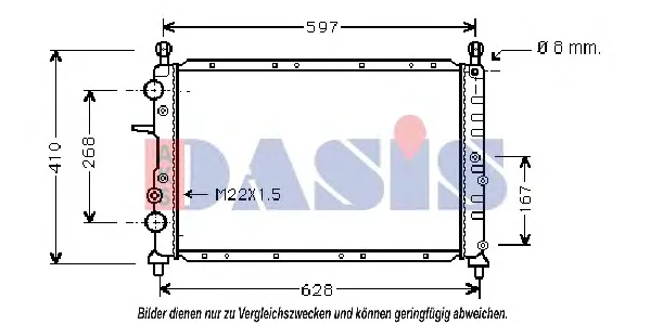 081150N AKS DASIS Радиатор охлаждения двигателя (фото 1)