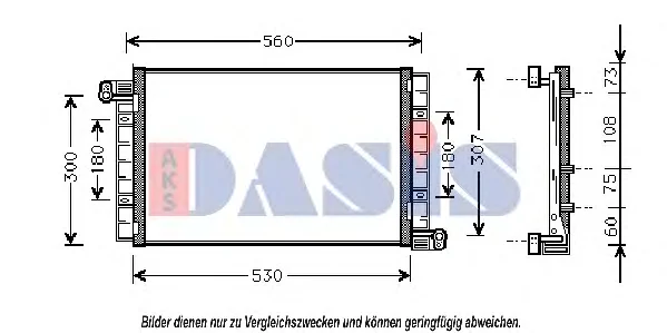 082003N AKS DASIS Радиатор кондиционера (фото 1)