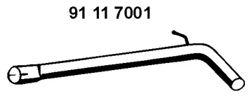 91 11 7001 EBERSPÄCHER Труба выхлопного газа (фото 1)