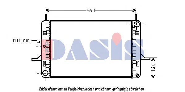 090041N AKS DASIS Радиатор охлаждения двигателя (фото 1)