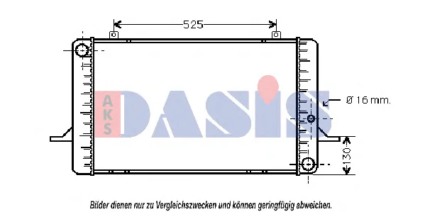 090380N AKS DASIS Радиатор охлаждения двигателя (фото 1)