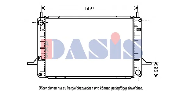 091180N AKS DASIS Радиатор охлаждения двигателя (фото 1)