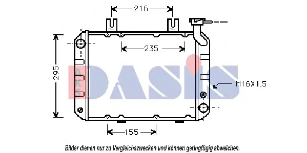 100400N AKS DASIS Радиатор охлаждения двигателя (фото 1)