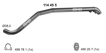 114455 ERNST Труба выхлопного газа (фото 1)