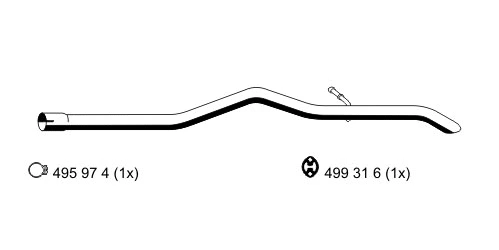 330503 ERNST Труба выхлопного газа (фото 1)