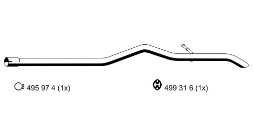 330510 ERNST Труба выхлопного газа (фото 1)