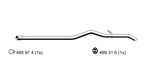 330527 ERNST Труба выхлопного газа (фото 1)