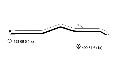 330534 ERNST Труба выхлопного газа (фото 1)