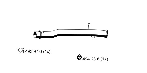 331531 ERNST Труба выхлопного газа (фото 1)