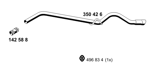 350426 ERNST Труба выхлопного газа (фото 1)