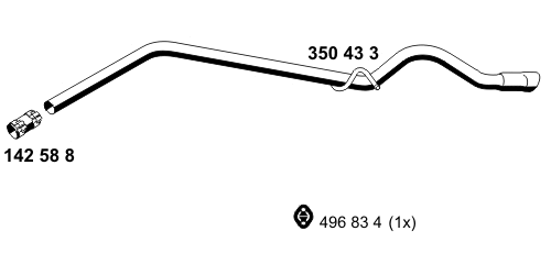 350433 ERNST Труба выхлопного газа (фото 1)