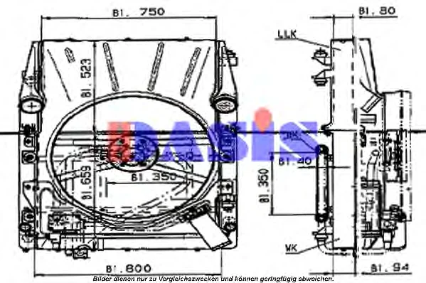 137011N AKS DASIS Интеркулер (радиатор интеркулера) (фото 1)