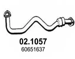 02.1057 ASSO Труба выхлопного газа (фото 1)