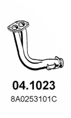 04.1023 ASSO Труба выхлопного газа (фото 1)