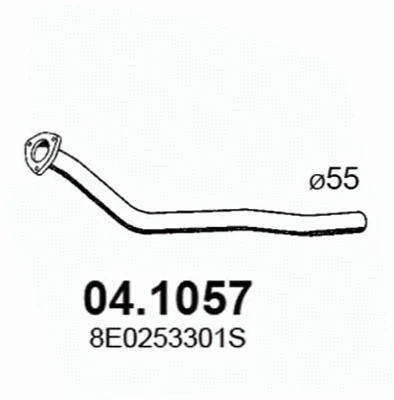 04.1057 ASSO Труба выхлопного газа (фото 1)
