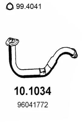 10.1034 ASSO Труба выхлопного газа (фото 1)