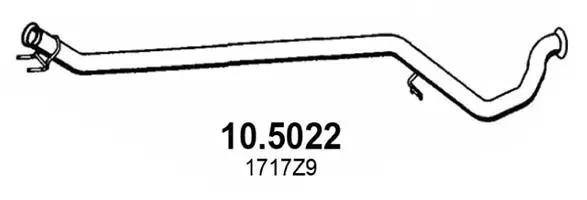10.5022 ASSO Труба выхлопного газа (фото 1)