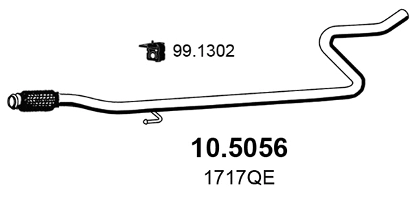 10.5056 ASSO Труба выхлопного газа (фото 1)