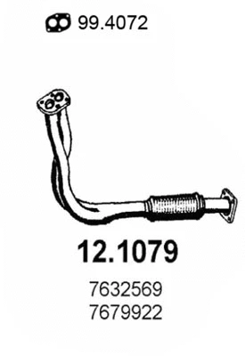 12.1079 ASSO Труба выхлопного газа (фото 1)