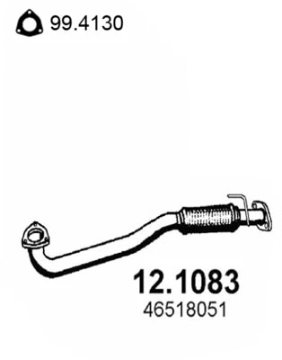 12.1083 ASSO Труба выхлопного газа (фото 1)