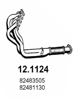 12.1124 ASSO Труба выхлопного газа (фото 1)